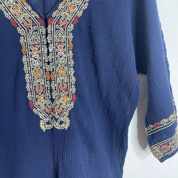 Joie a La Plage Embroidered Bahamas Tunic Cover Up. Size M - Picture 11 of 15